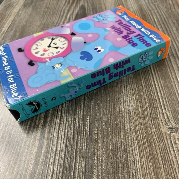Blue's Clues Telling Time With Blue VHS 2002 Nick Jr Nickelodeon - Picture 3 of 6